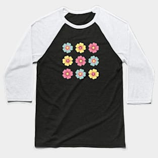 Spring flowers triangle patchwork quilt Baseball T-Shirt